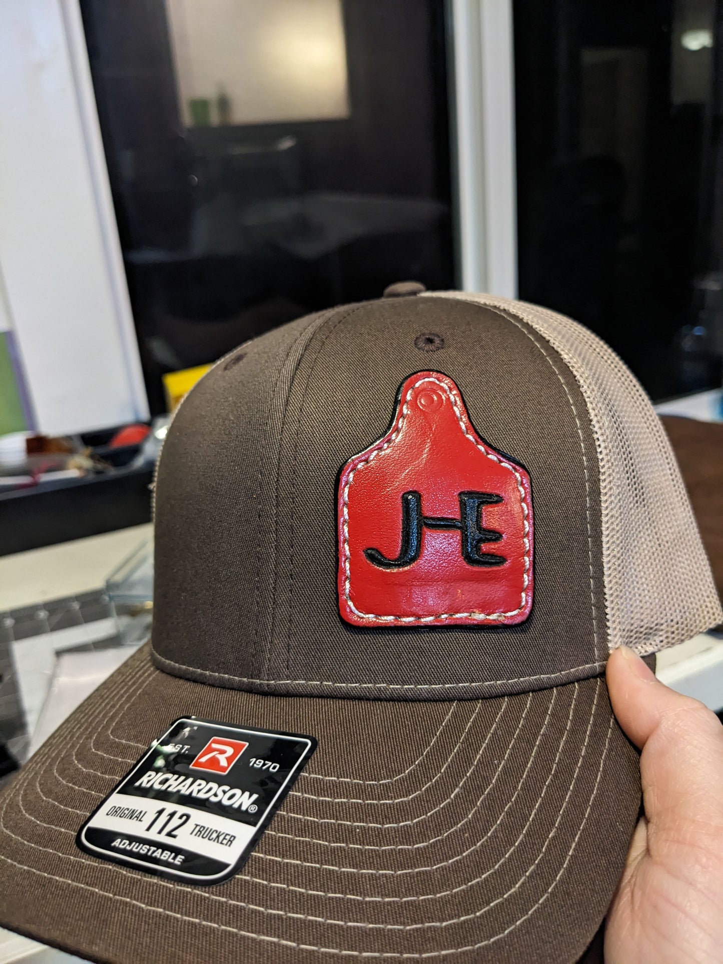 Branded leatherette hat patch designs *DEPOSIT*