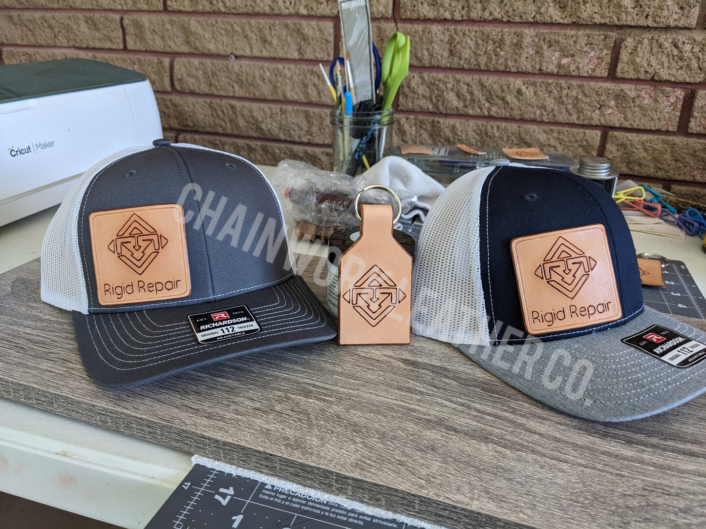 Branded leatherette hat patch designs *DEPOSIT*